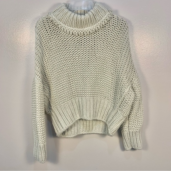 Free People My Only Sunrise Chunky Open Cable Knit Oversized Slouchy Sweater - Picture 4 of 16